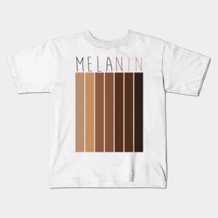 Melanin - Pretty Brown Skin Kids T-Shirt